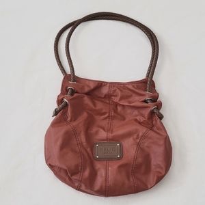 Relic Brand Braided Strap Over the Shoulder Cinnamon Colored Purse/Hand Bag